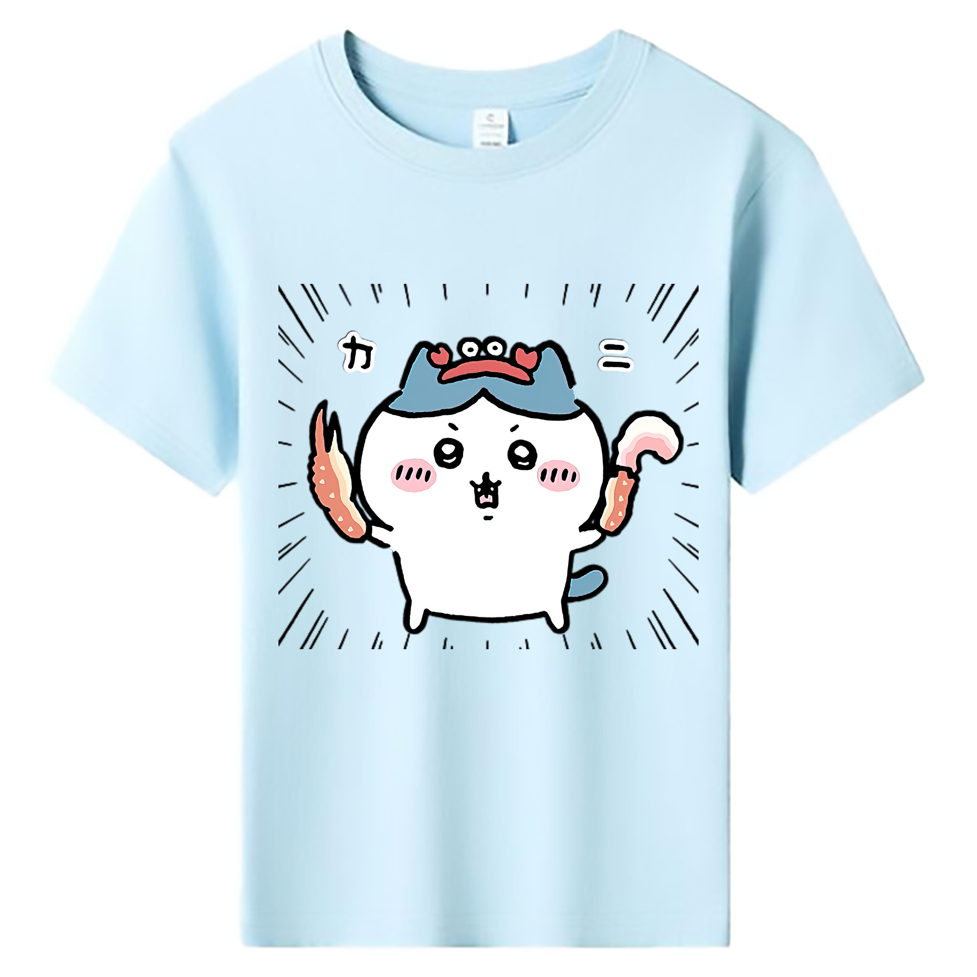 （画像用） ちいかわ ハチワレ Chii-kawa hachiware 綿100％キッズTシャツ（フロントプリント）